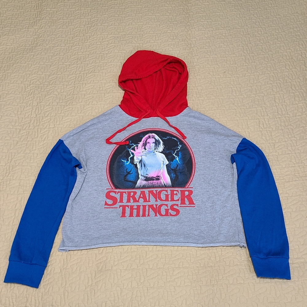 Stranger Things cropped hoodie size M - Picture 2 of 5